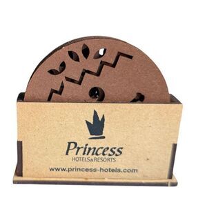 Brand New Princess Hotels & Resorts Luxury Tribal Cutout Beverage Drink Coasters